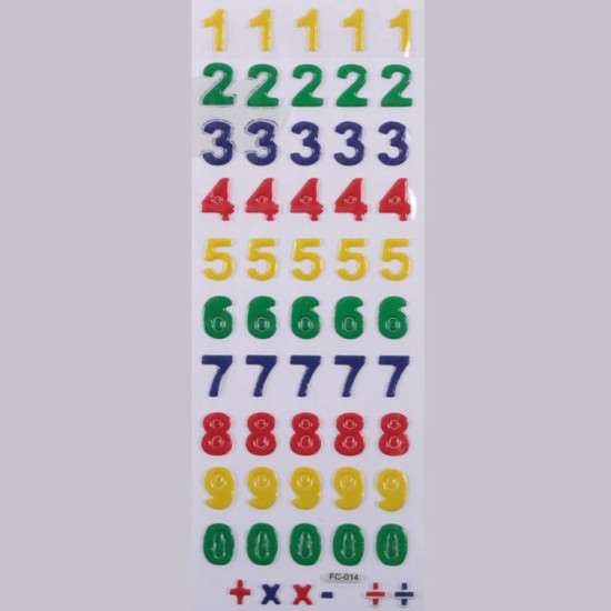 Zahlen Sticker Aufkleber - FC014 - Mytortenland